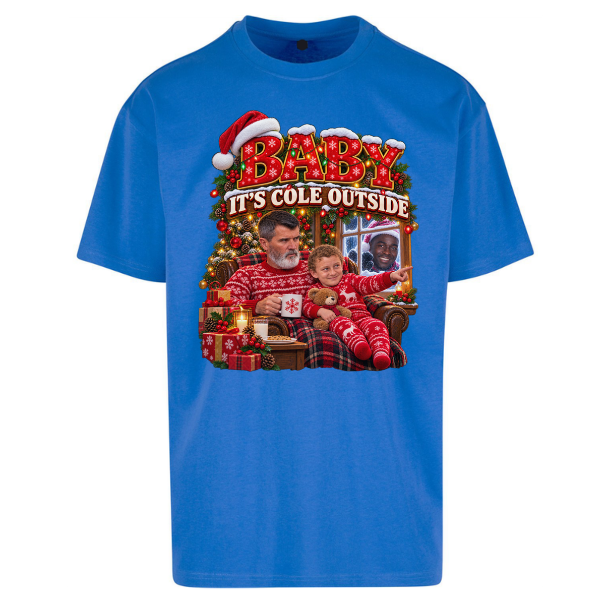 Roy Keane Man Utd Christmas Oversized T-Shirt