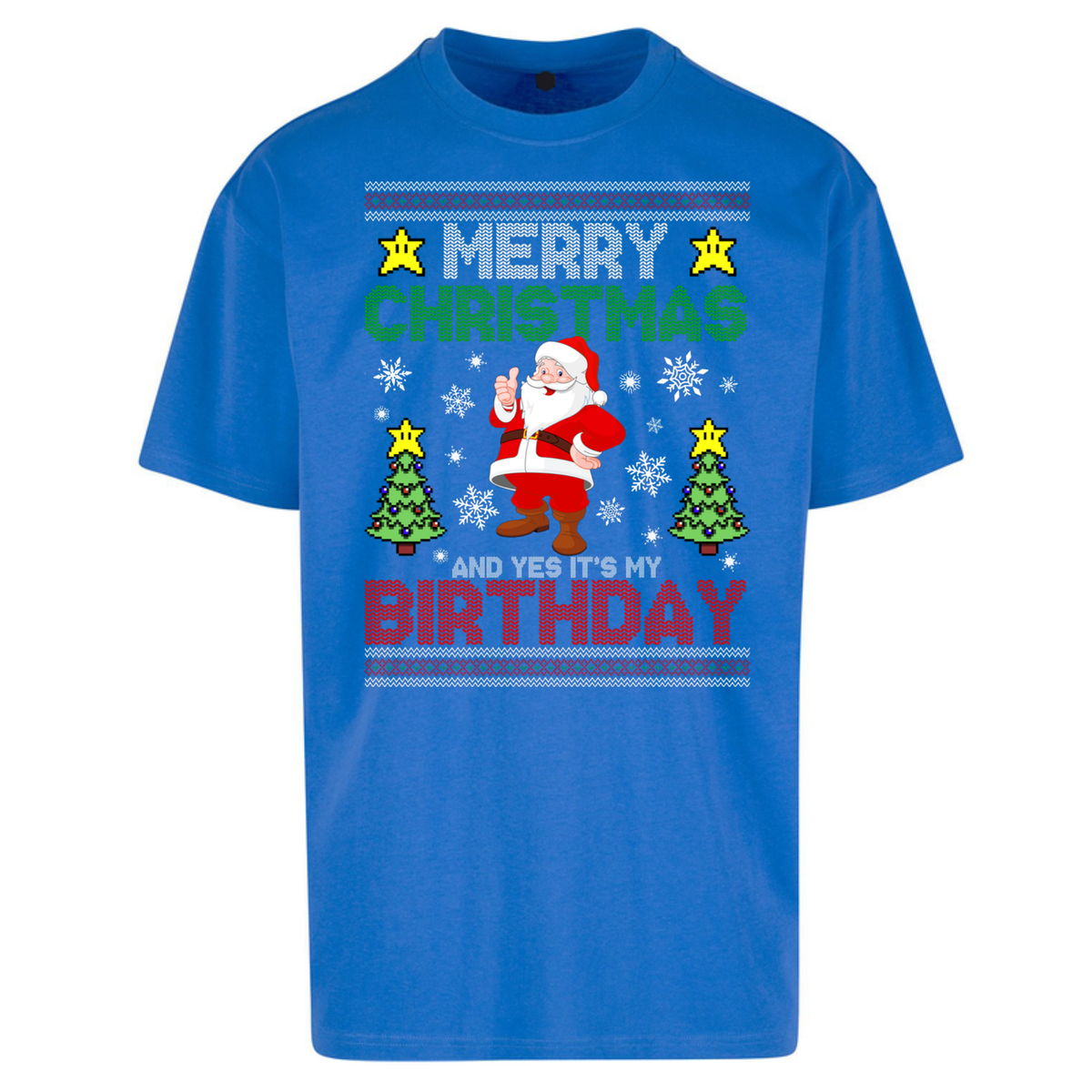 Santa birthday design Oversized T-Shirt