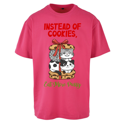 Cheeky Cat Slogan Oversized T-Shirt