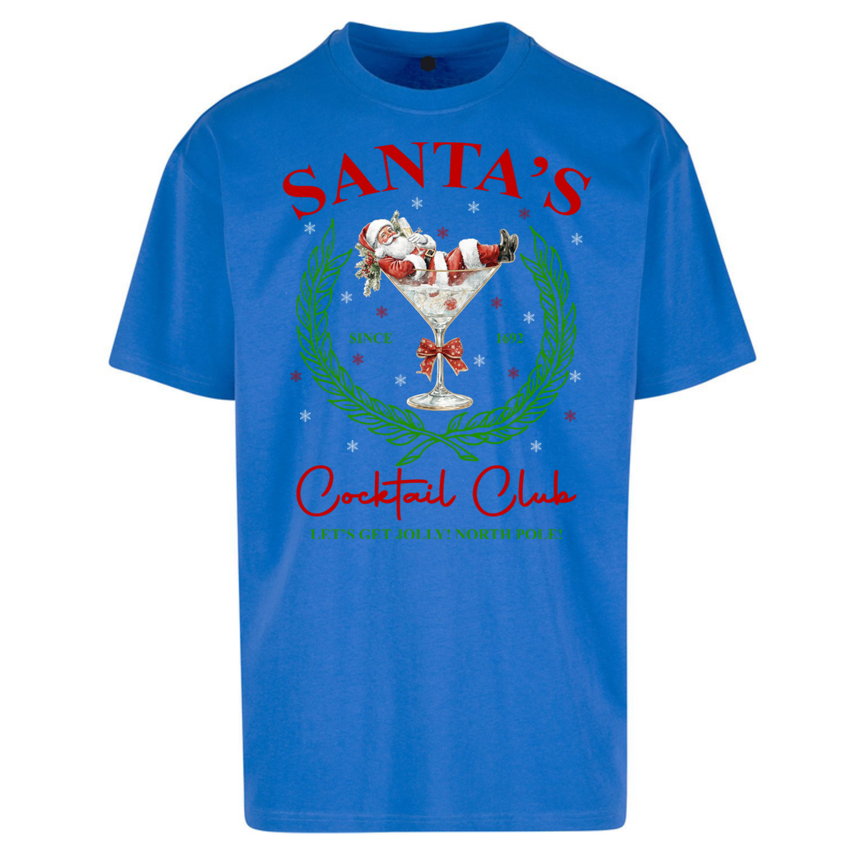 Cocktail Lover Christmas Oversized T-Shirt