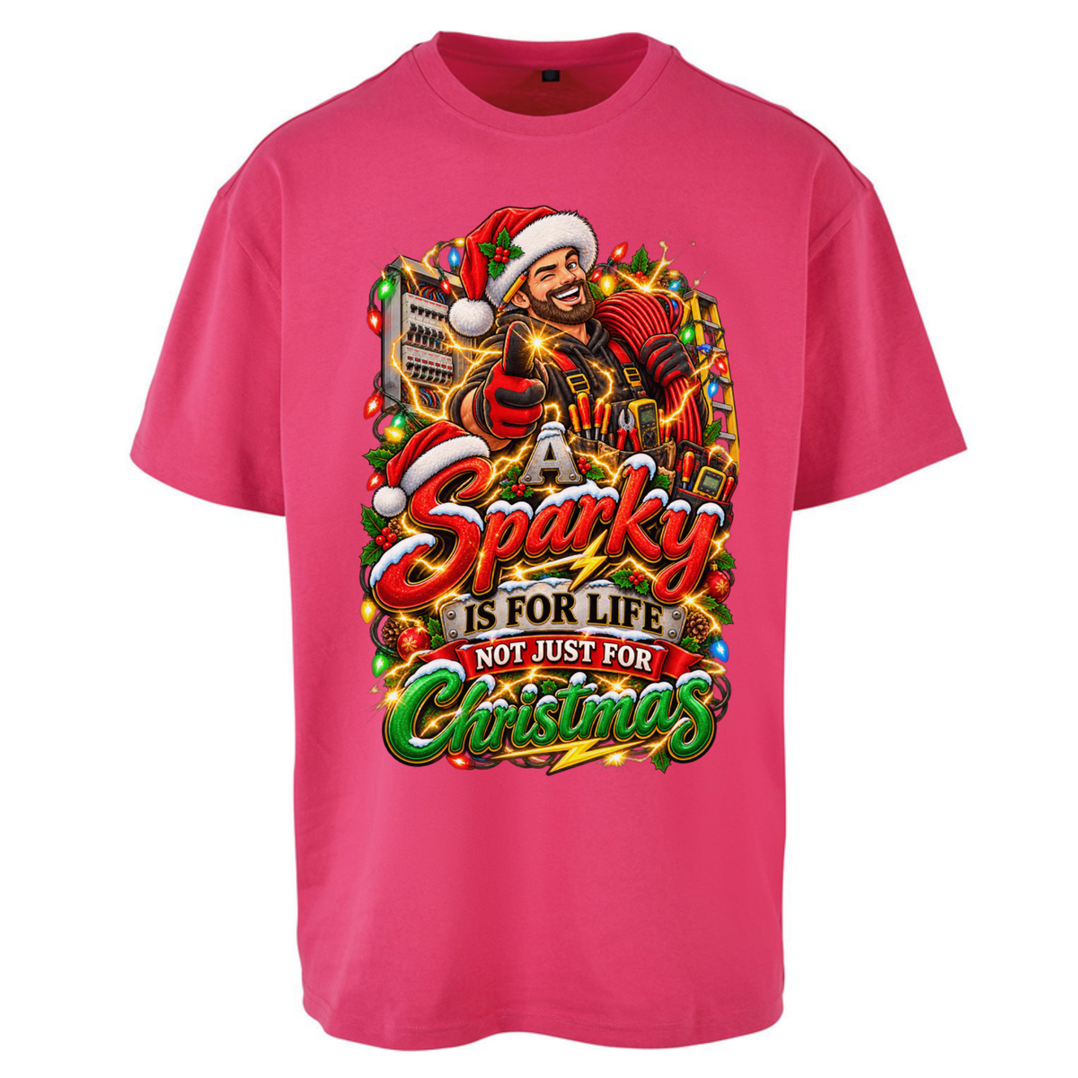 Sparky Christmas Oversized T-Shirt