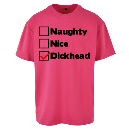 Naughty List Slogan Oversized T-Shirt