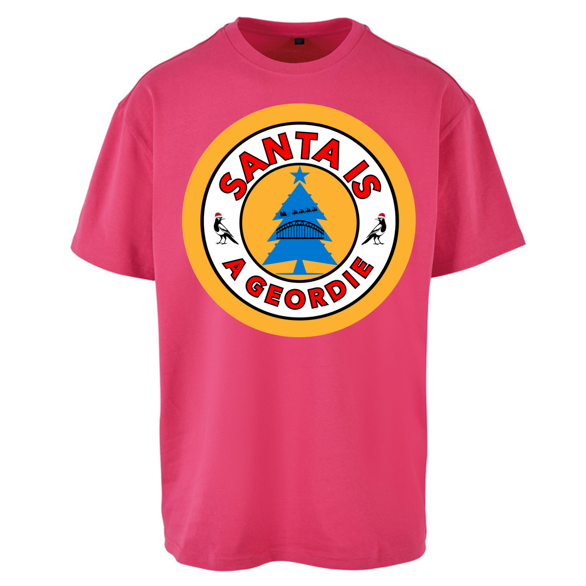 Geordie Santa  Christmas Oversized T-Shirt