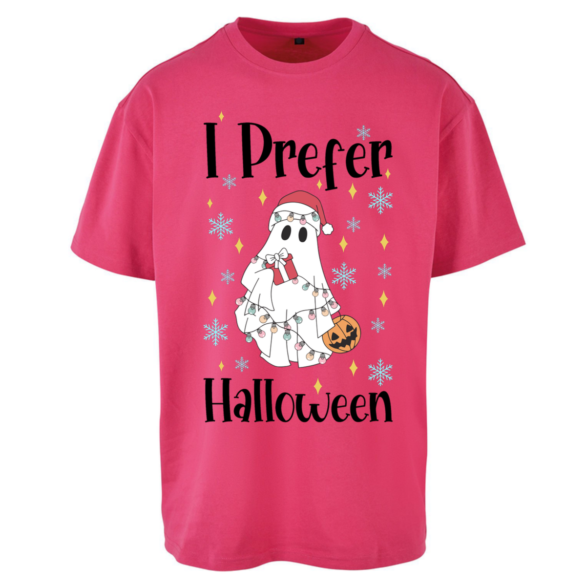 Halloween Christmas Crossover Oversized T-Shirt