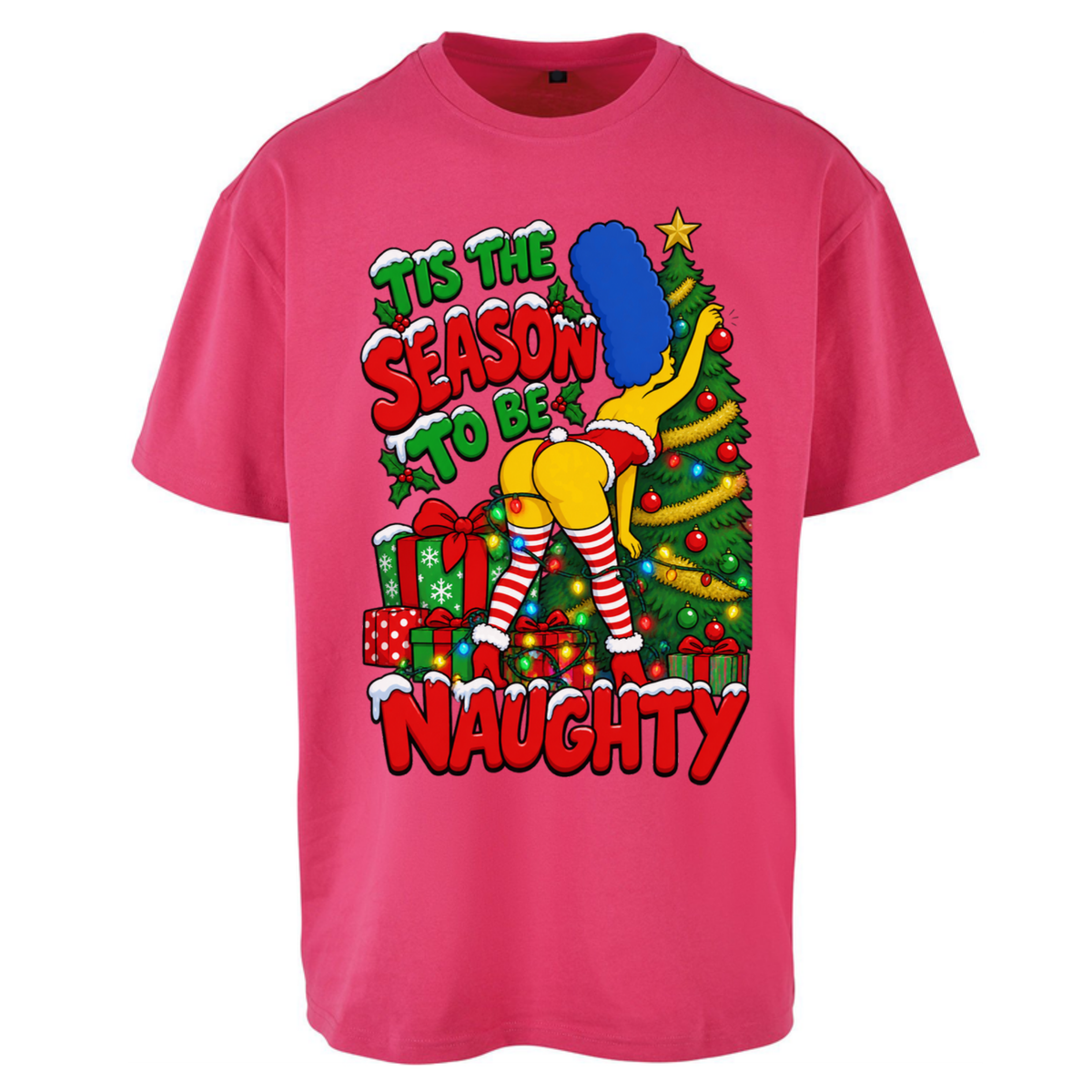 Simpsons Christmas Oversized T-Shirt