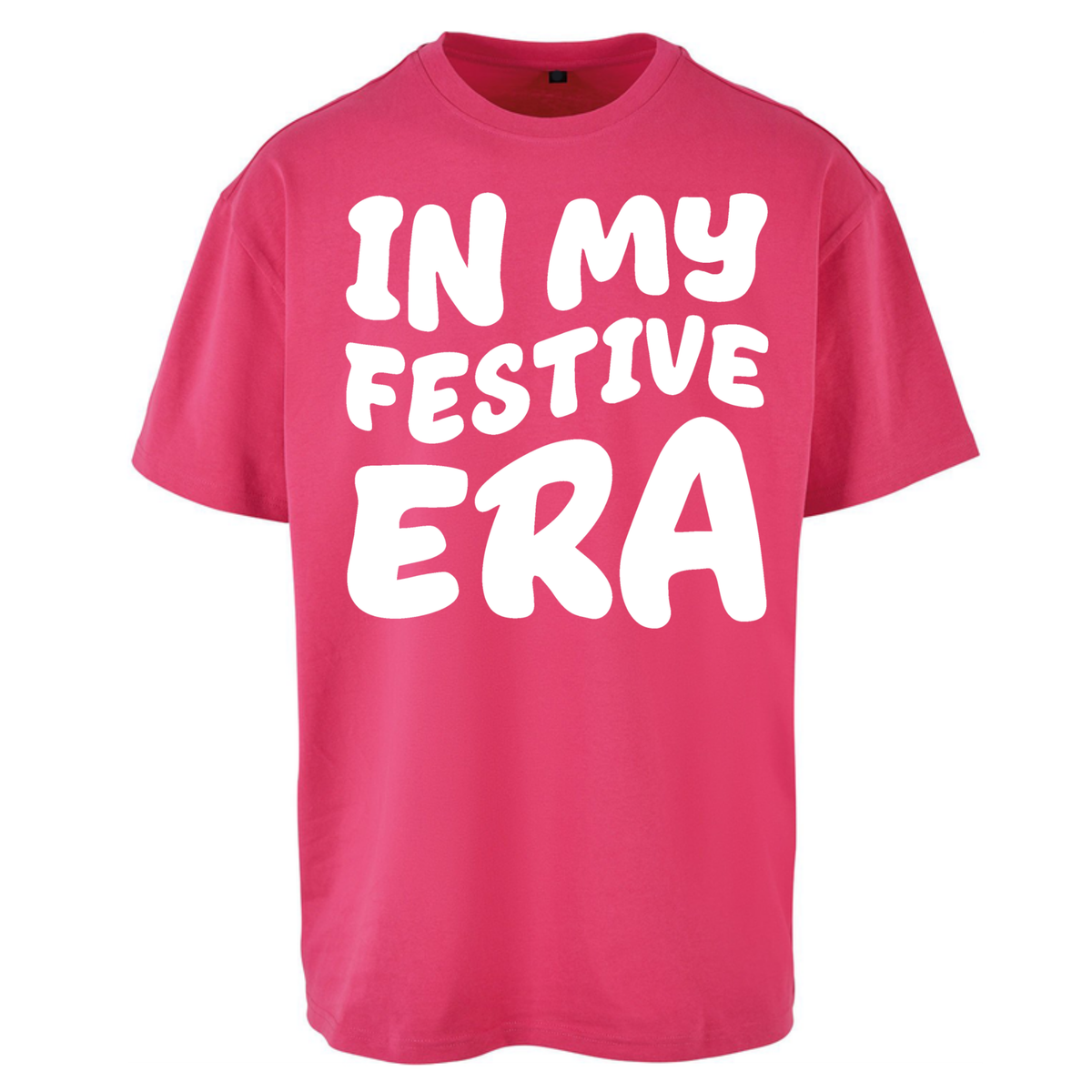 Modern Christmas Slogan Oversized T-Shirt