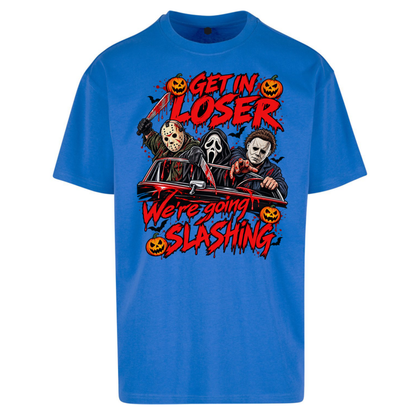 Retro Horror Movie Halloween Slasher Villains Oversized T-Shirt
