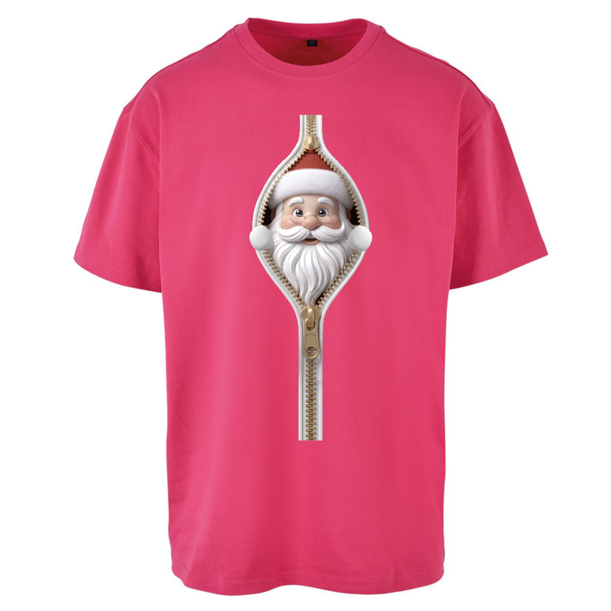 Santa Face Novelty Oversized T-Shirt
