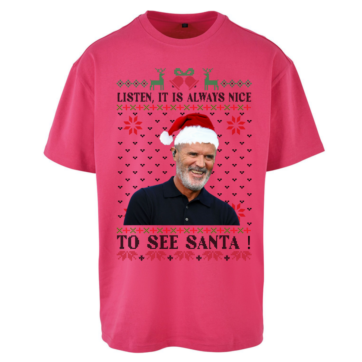 Roy Keane Christmas Oversized T-Shirt