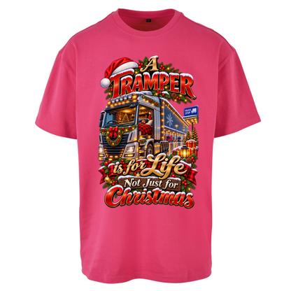 Trucker Christmas Oversized T-Shirt
