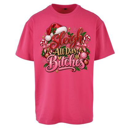 Womens Christmas Oversized T-Shirt