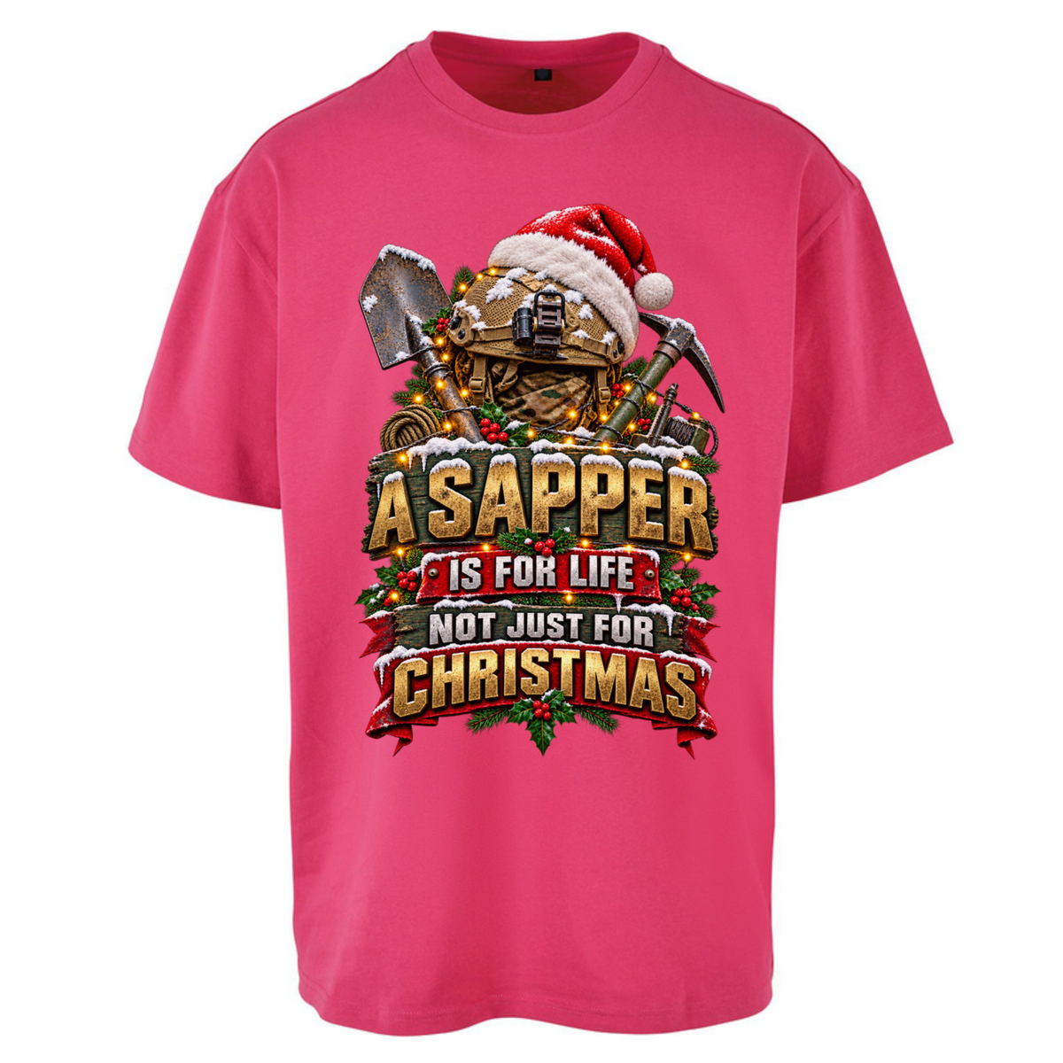 Royal Engineers Sappers Christmas Oversized T-Shirt