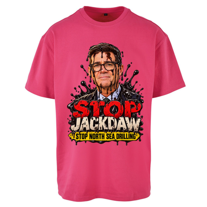 Stop Jackdaw Stop North Sea Drilling Andy Burnham Oversized T-Shirt