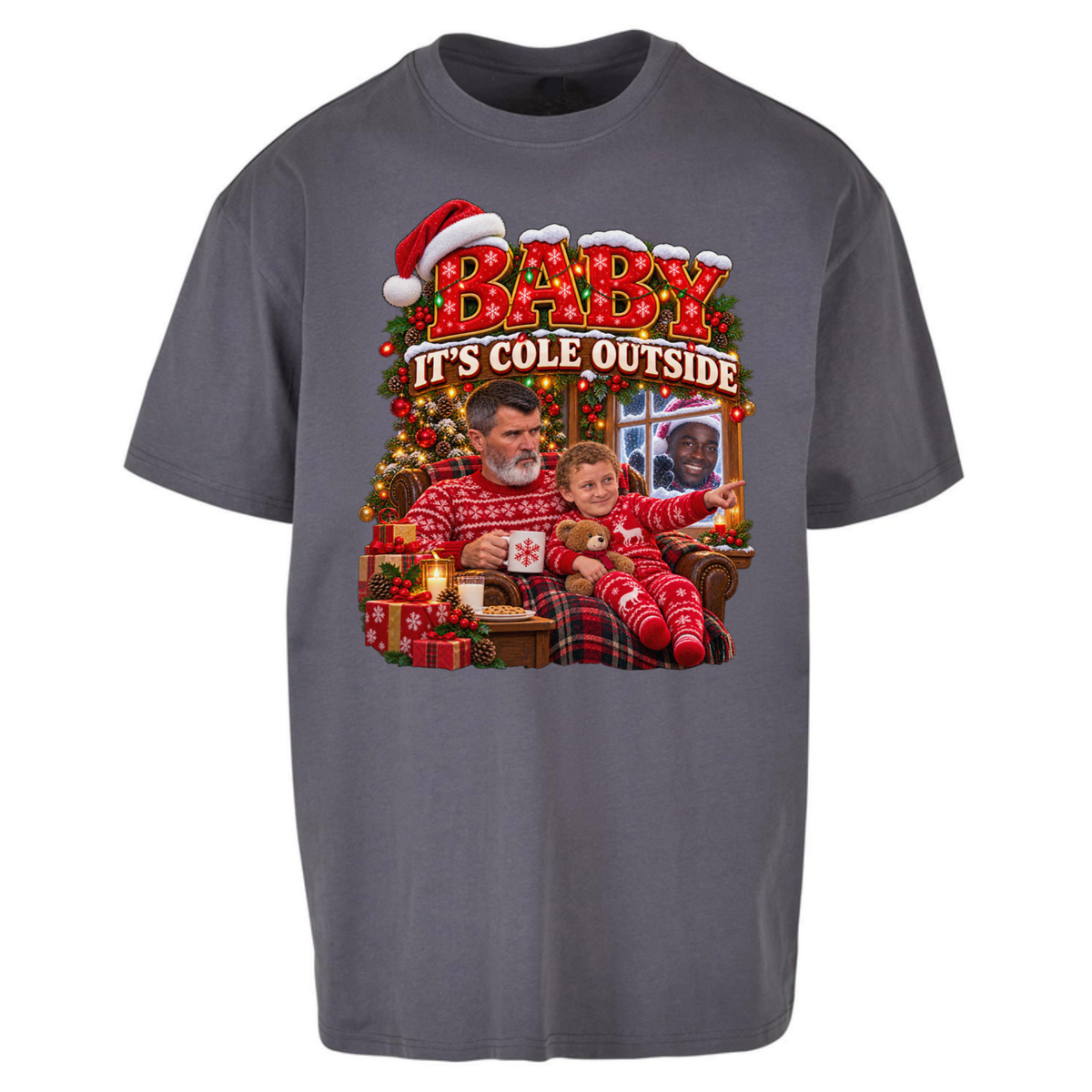 Roy Keane Man Utd Christmas Oversized T-Shirt