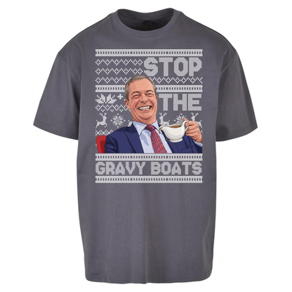 Satirical Festive Top Oversized T-Shirt