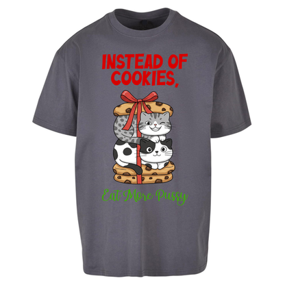 Cheeky Cat Slogan Oversized T-Shirt