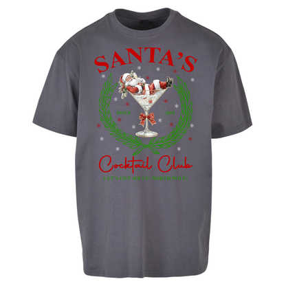Cocktail Lover Christmas Oversized T-Shirt