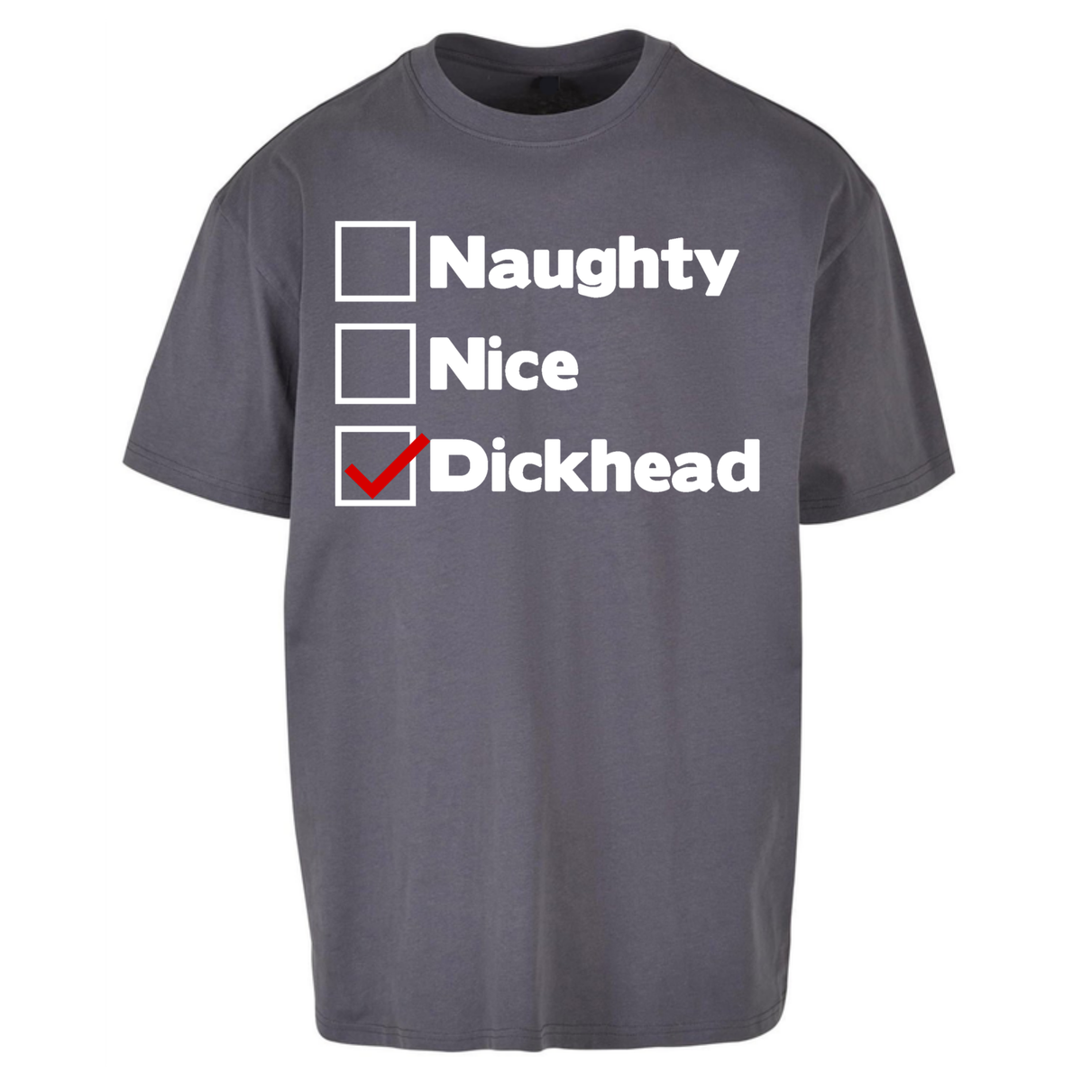 Naughty List Slogan Oversized T-Shirt