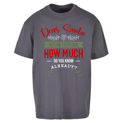 naughty christmas outfit Oversized T-Shirt