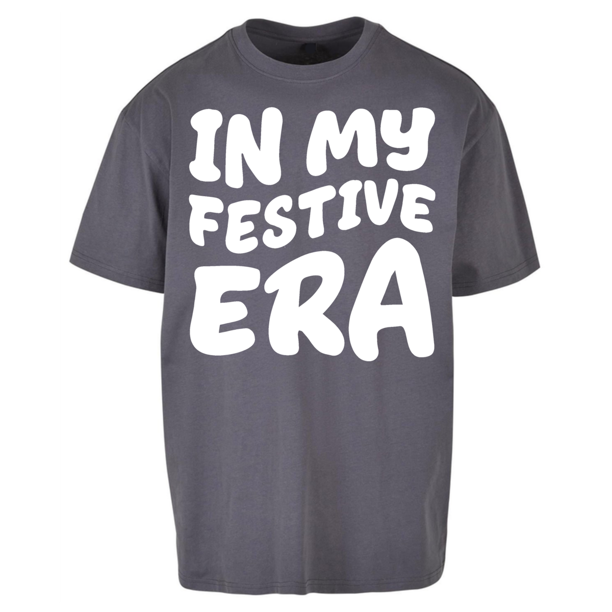 Modern Christmas Slogan Oversized T-Shirt