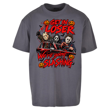 Retro Horror Movie Halloween Slasher Villains Oversized T-Shirt