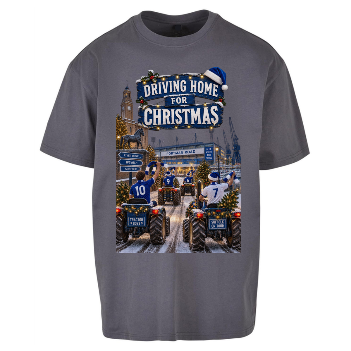 Ipswich Town Christmas Oversized T-Shirt
