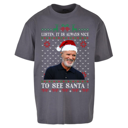 Roy Keane Christmas Oversized T-Shirt