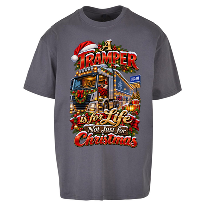 Trucker Christmas Oversized T-Shirt