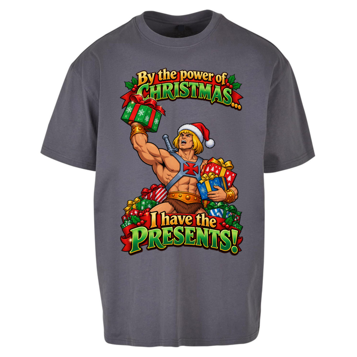 He Man Christmas Oversized T-Shirt