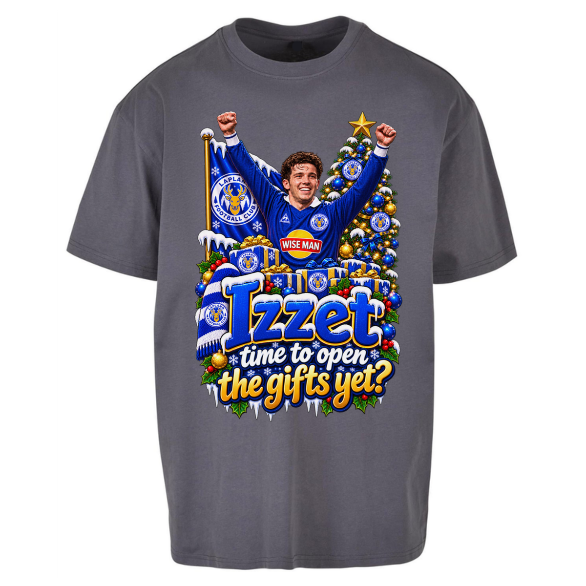 Leicester City Football Christmas Oversized T-Shirt