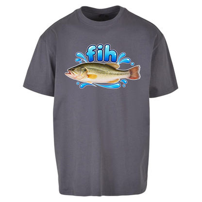 Fih Funny Bass Fish Oversized T-Shirt