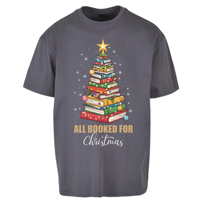 Book Tree Christmas Oversized T-Shirt
