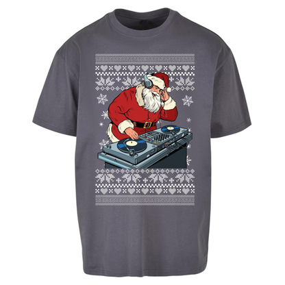 DJ Santa Christmas Oversized T-Shirt