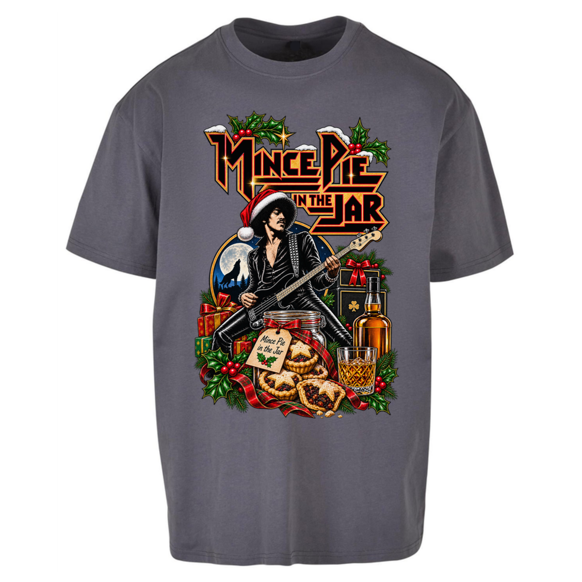 Thin Lizzy Christmas Oversized T-Shirt