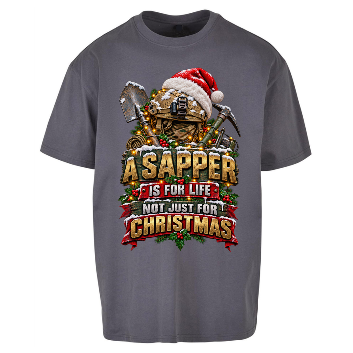 Royal Engineers Sappers Christmas Oversized T-Shirt