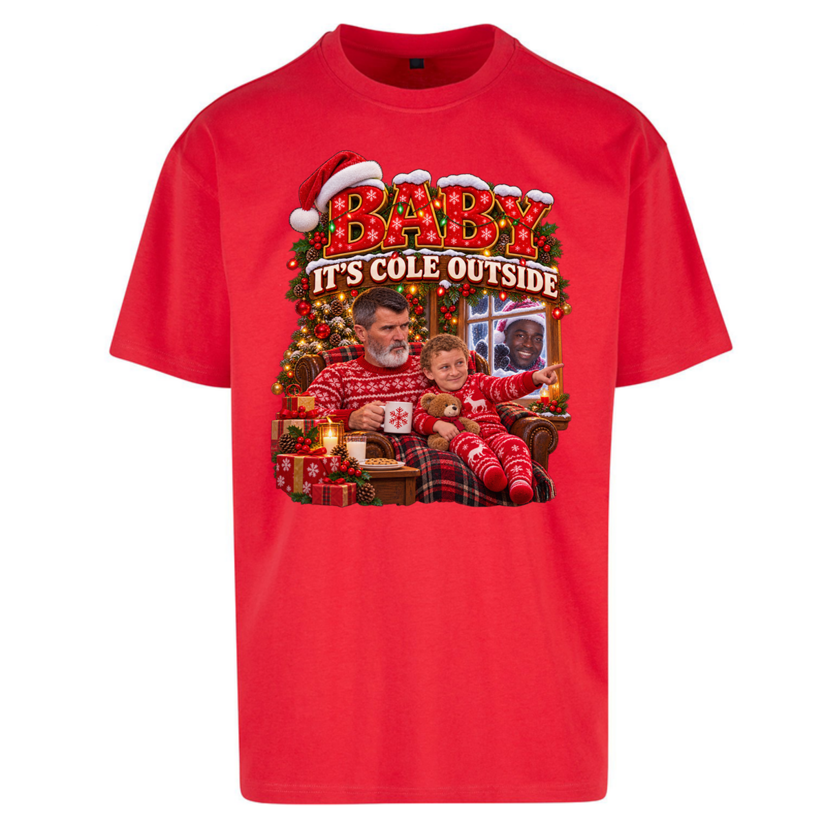 Roy Keane Man Utd Christmas Oversized T-Shirt