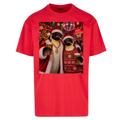 Penguin Christmas Oversized T-Shirt