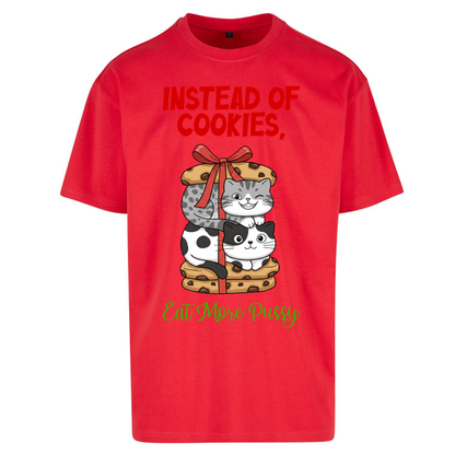 Cheeky Cat Slogan Oversized T-Shirt