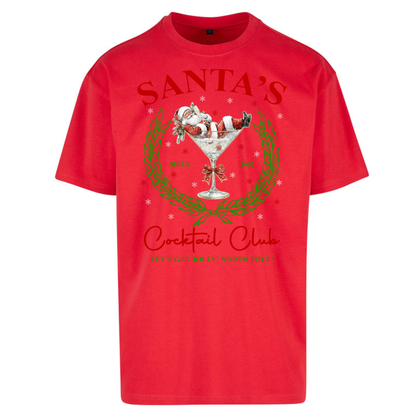 Cocktail Lover Christmas Oversized T-Shirt