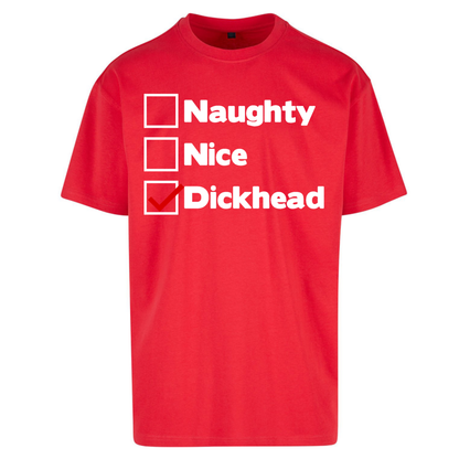 Naughty List Slogan Oversized T-Shirt