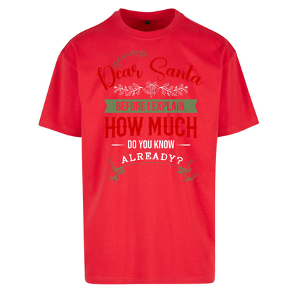 naughty christmas outfit Oversized T-Shirt