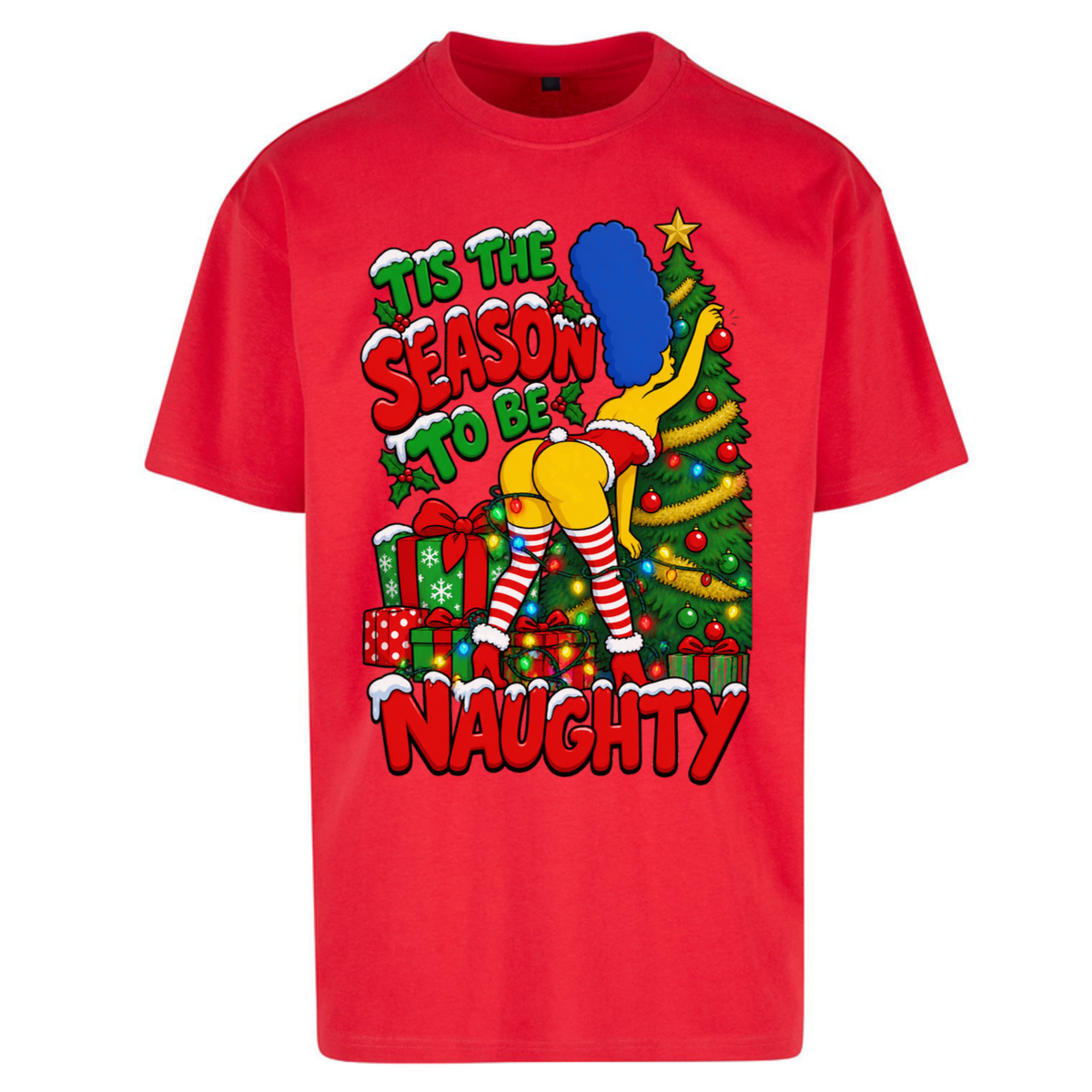 Simpsons Christmas Oversized T-Shirt