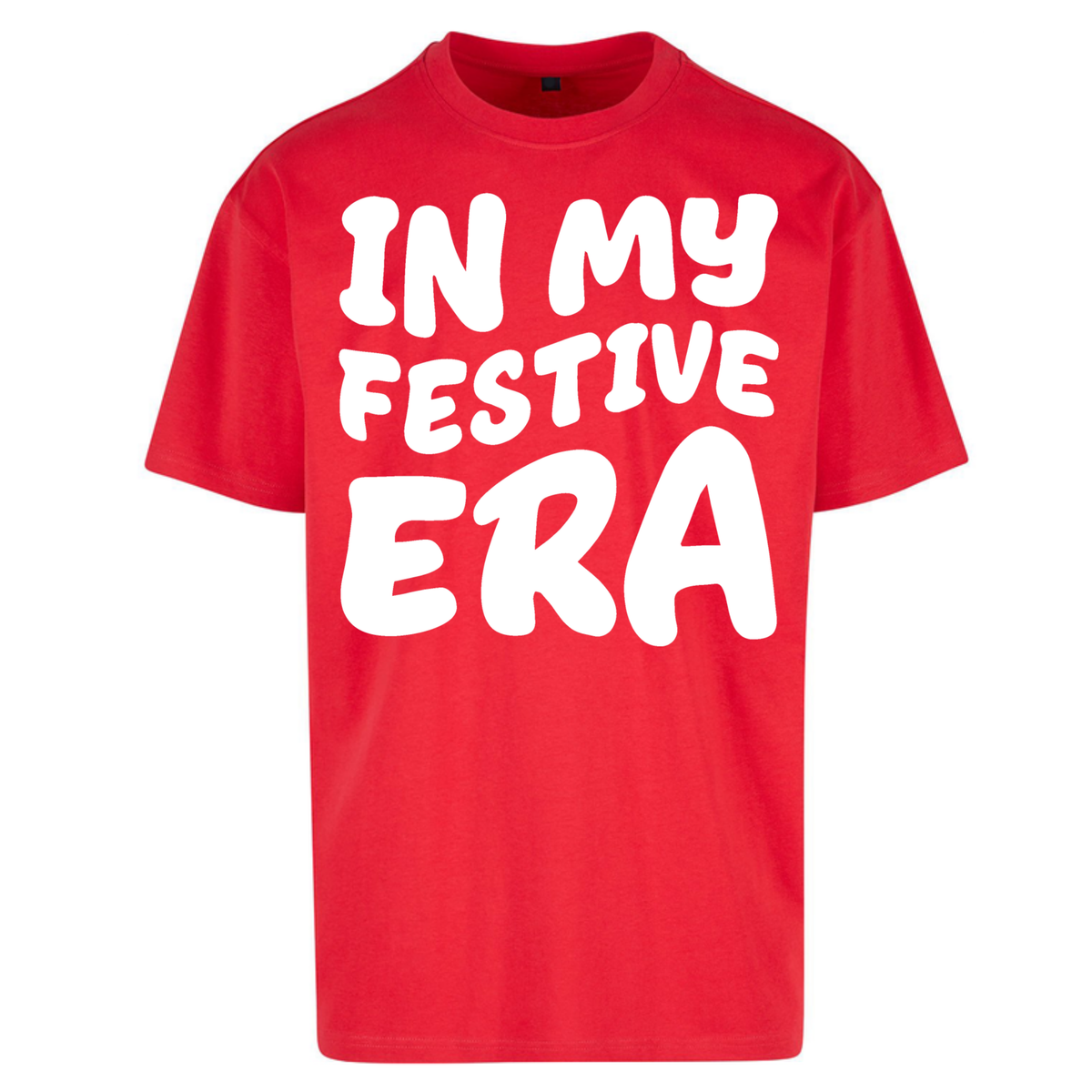 Modern Christmas Slogan Oversized T-Shirt