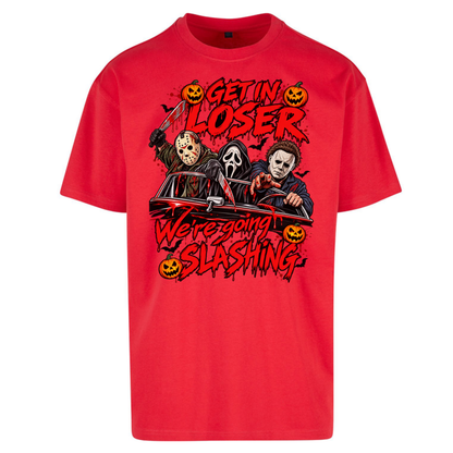 Retro Horror Movie Halloween Slasher Villains Oversized T-Shirt
