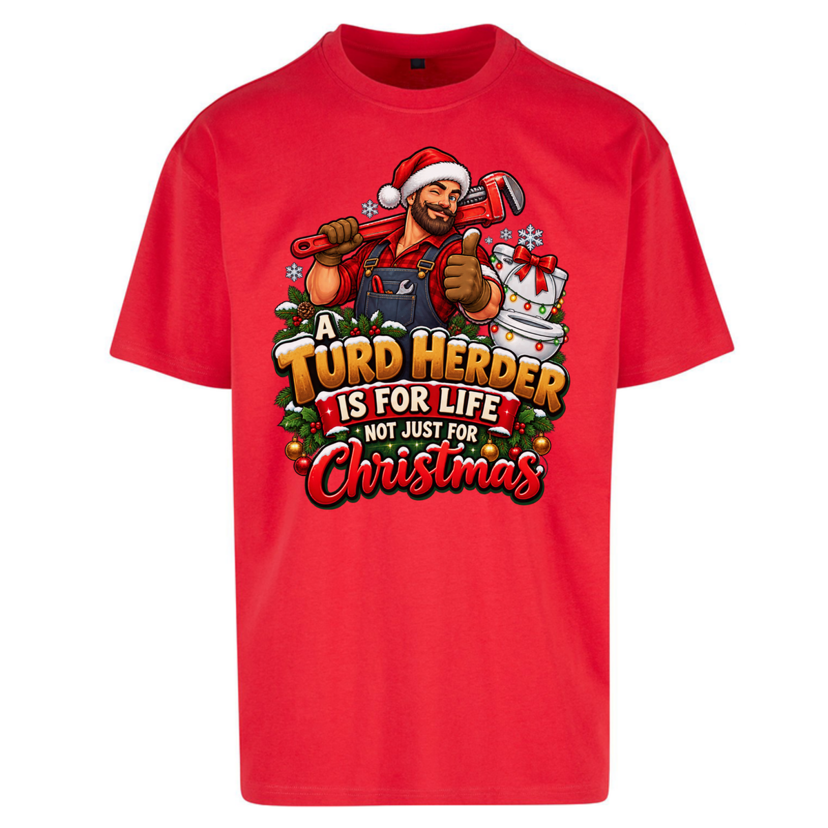 Plumbing Christmas Oversized T-Shirt