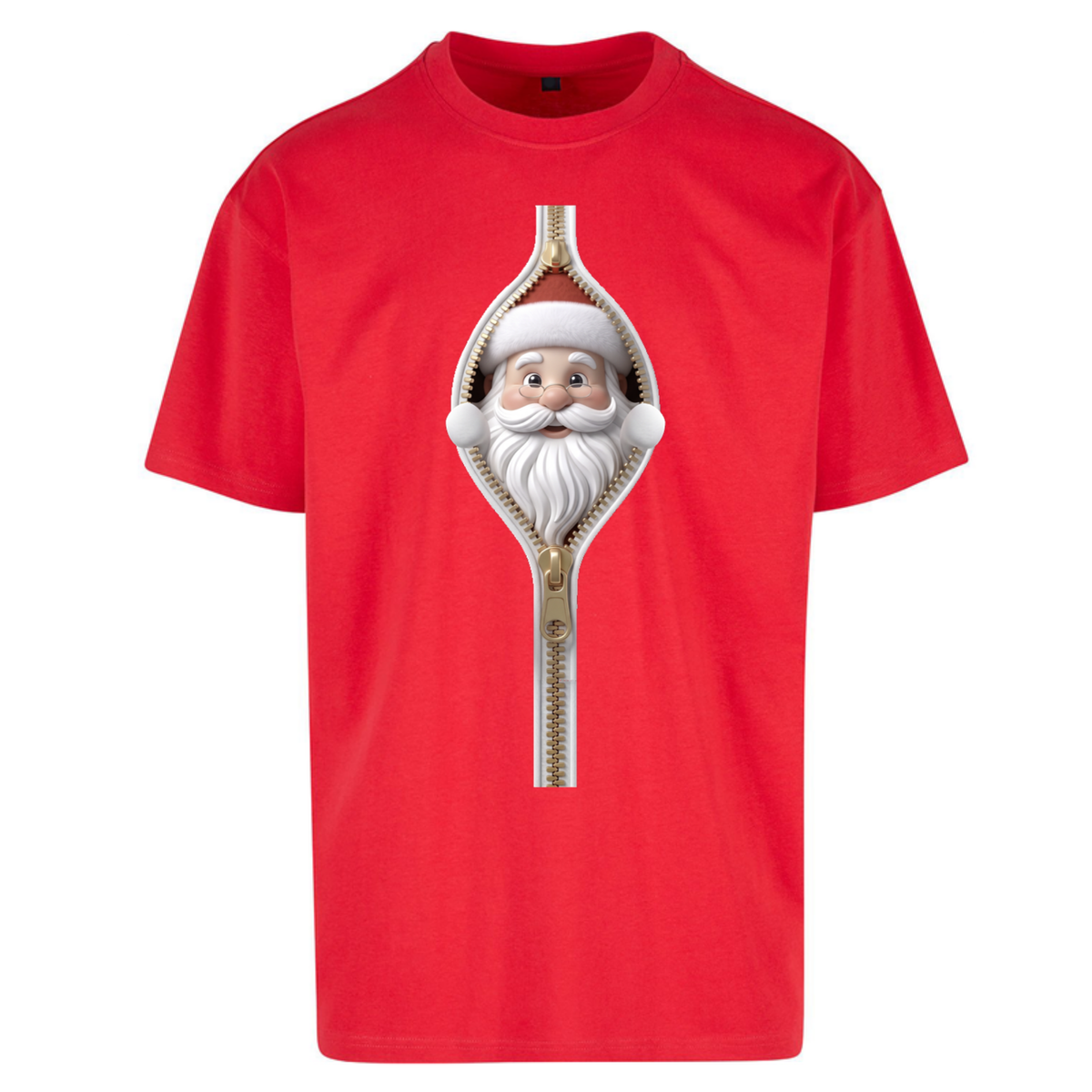 Santa Face Novelty Oversized T-Shirt