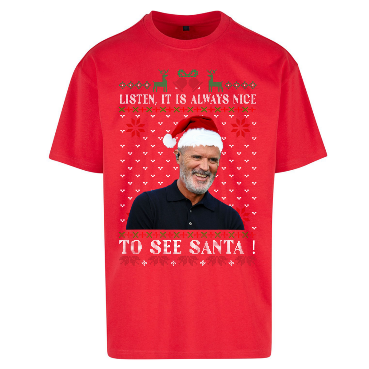 Roy Keane Christmas Oversized T-Shirt