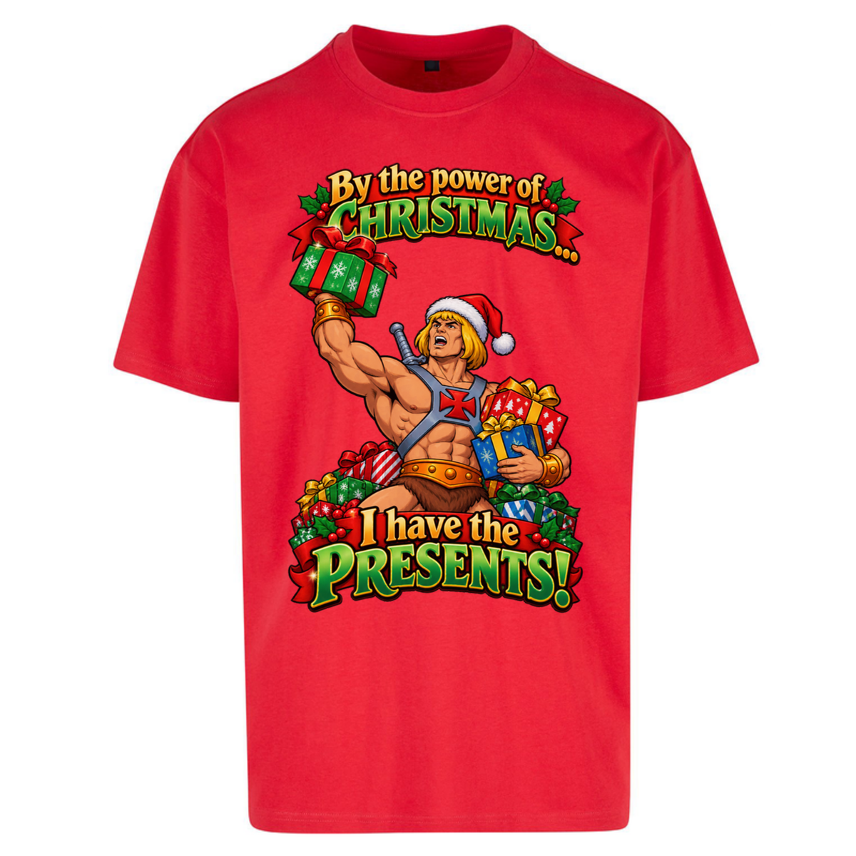 He Man Christmas Oversized T-Shirt