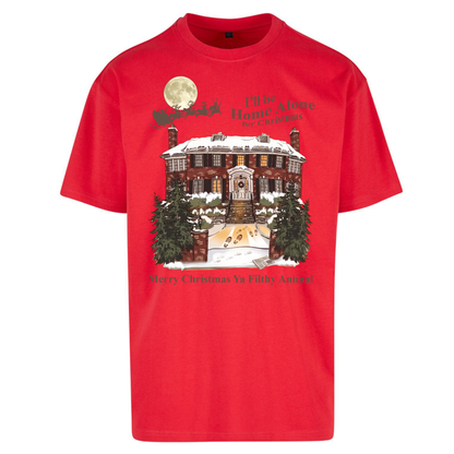 Home Alone Festive Christmas Oversized T-Shirt