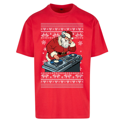 DJ Santa Christmas Oversized T-Shirt